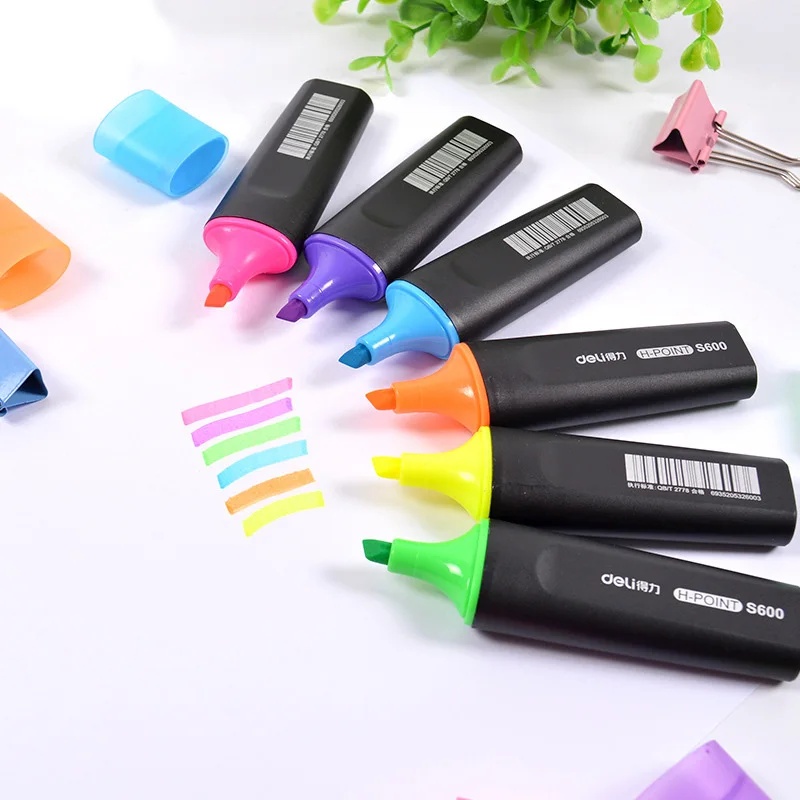 

Mini Cute Kawaii 6 Colors Creative Lovely Mildliner Fluorescent Pen Highlighter For Drawing Mark Pen School Supplies Markers