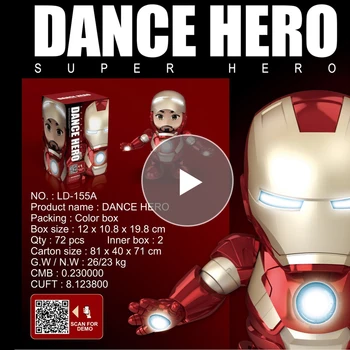 

Music Dance Iron Man Action Figure Toys Tony LED Flashlight The Avengers Iromen Hero Swing Marvel Electronic Gift homem de ferro