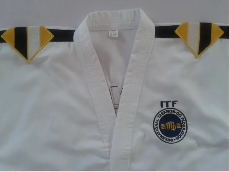 ITF Униформа для тхэквондо 4 6 секций с эполетами/тхэквондо Dobok/униформа боевых