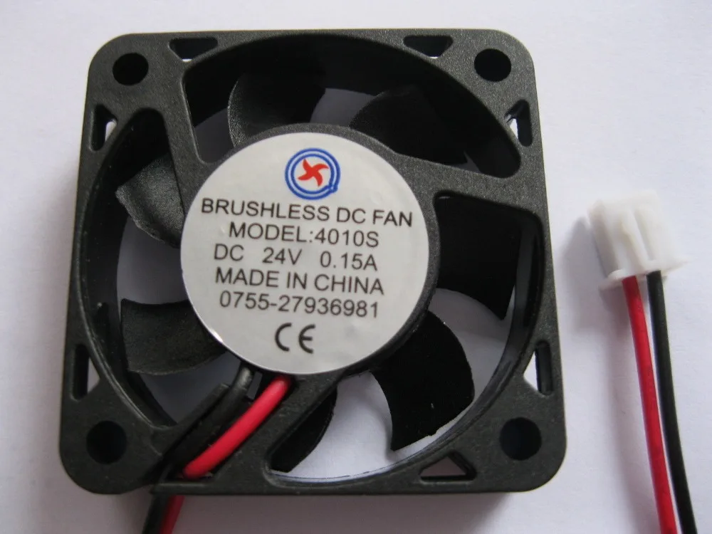 

26 pcs Brushless DC Cooling Fan 4010S 24V 7 Blade 40x40x10mm Black 2 Wires