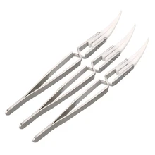 3 шт. керамические обратные пинцеты непроводящие пинцеты обратные керамические термостойкие изогнутые прямые пинцеты ручные инструменты