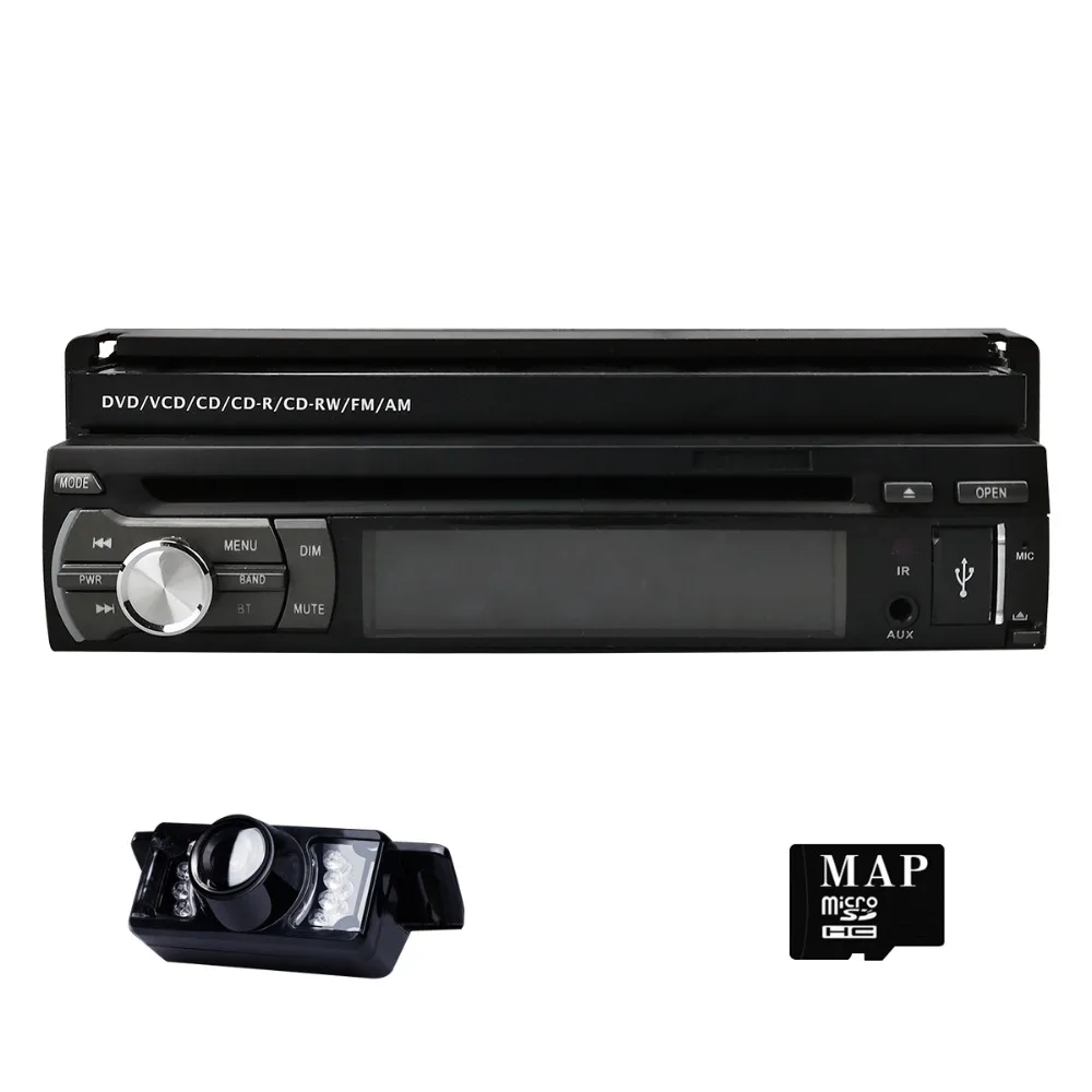 

7inch Universal 1din Car DVD player GPS Navigation AutoRadio Bluetooth Multimedia Player Steering Wheel Ipod RDSUSB CD TV Camera
