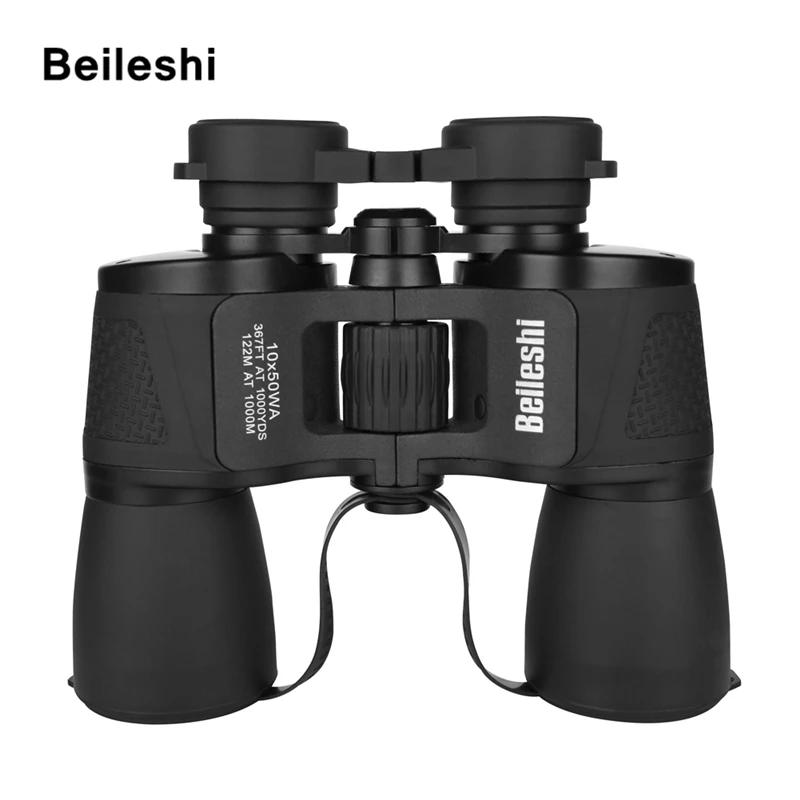 

Beileshi Binocular 10X50 HD Vision Wide-angle Prism Folding Binocular Outdoor Professional Hunting Telescope for Travel Concert