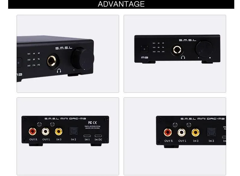 SMSL M3 hifi усилитель для наушников портативный мини-усилитель для наушников dac аудио усилитель для наушников CS4398 usb dac amp аудио декодер