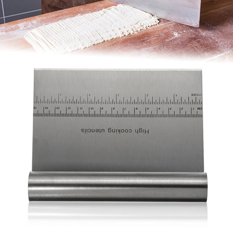  1PC Pizza Dough Scraper Cutter Stainless Steel Pastry Spatulas Blade DIY Fondant Cake Decorating To