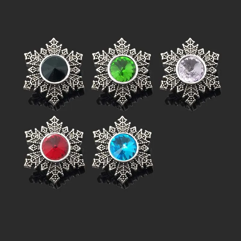 

Wholesale w317 flower 18mm rhinestone metal snap button for Bracelet Necklace Jewelry For Women jewelry Fashion accessorie