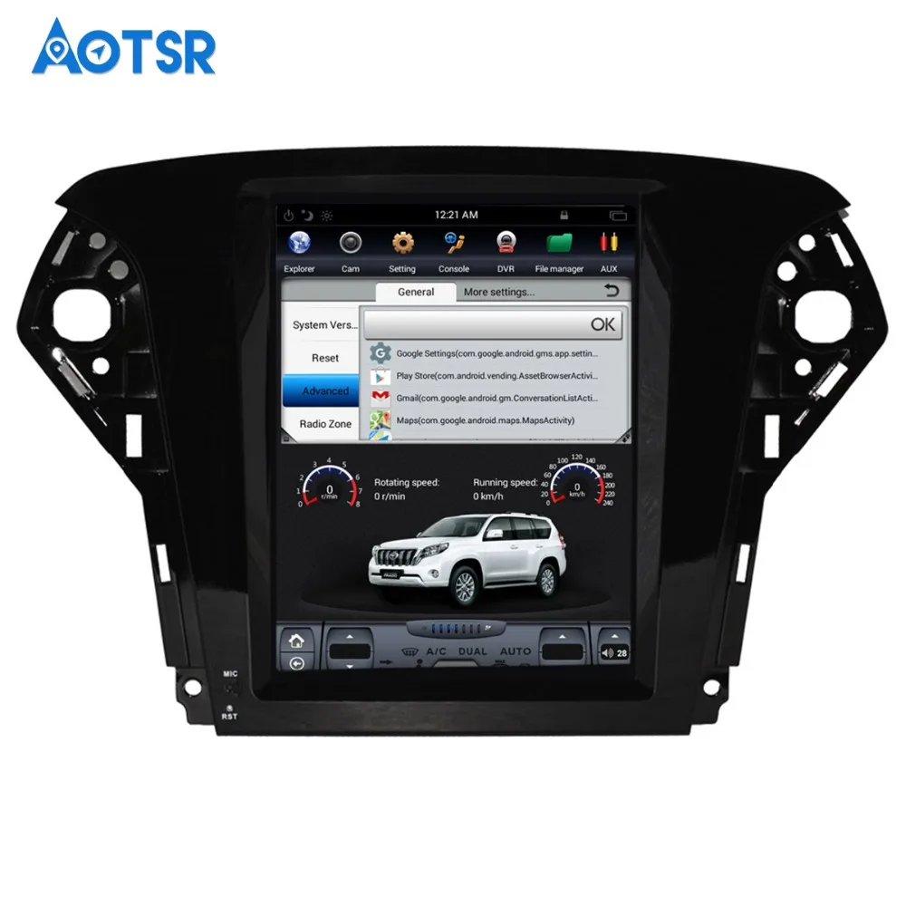 Perfect Big Screen pure Android Tesla style Car DVD Player GPS Navigation For Ford Mondeo 2007-2012 Auto navi stereo headunit multimedia 2