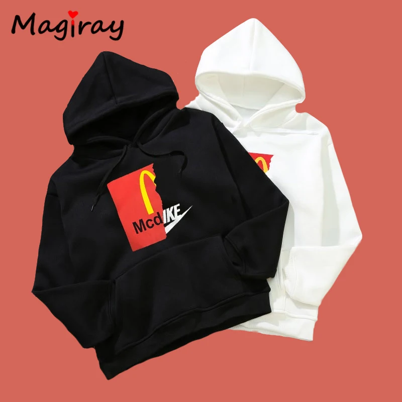 Magray Funny White Sweatshirt Women 2022 Spring Oversized  