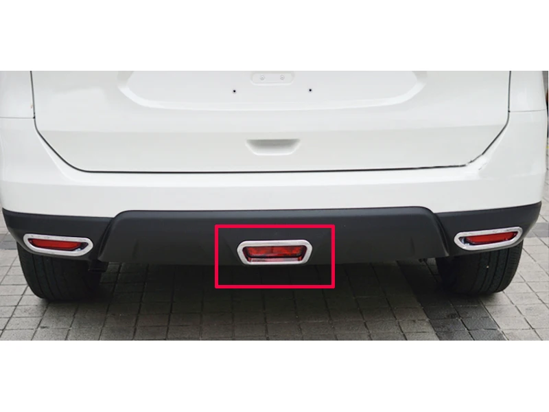 1pcs ABS Chrome Rear Brake Light Bulb Lamp Cover For nissan Rogue X