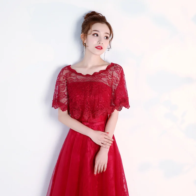 High Quality Lace Wedding Wraps Short Bridal Shawl Summer Lace Female Evening Party Capes Wedding Accessories Women's Jacket New