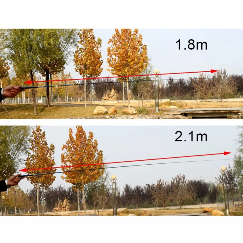 1,8/2,1/2,4/2,7/3,0/3,6/3,9/4,5 м Портативный Удочка телескопическая удочка Сверхлегкий из углеродного волокна для рыболовной удочки