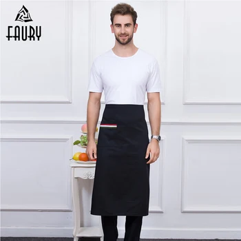 

5 Colors Wholesale Apron with Pockets Food Service Kitchen Hotel Coffee Shop Bakery Chef Waiter Cleaning Home Cooking Work Apron