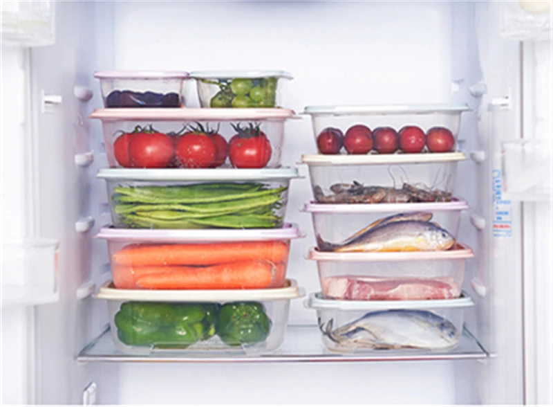 JiangChaoBo Кухня Еда ящик для хранения холодильник яйцо овощи фрукты Пластик с крышкой, для хранения пищи коробка прозрачная коробка для хранения