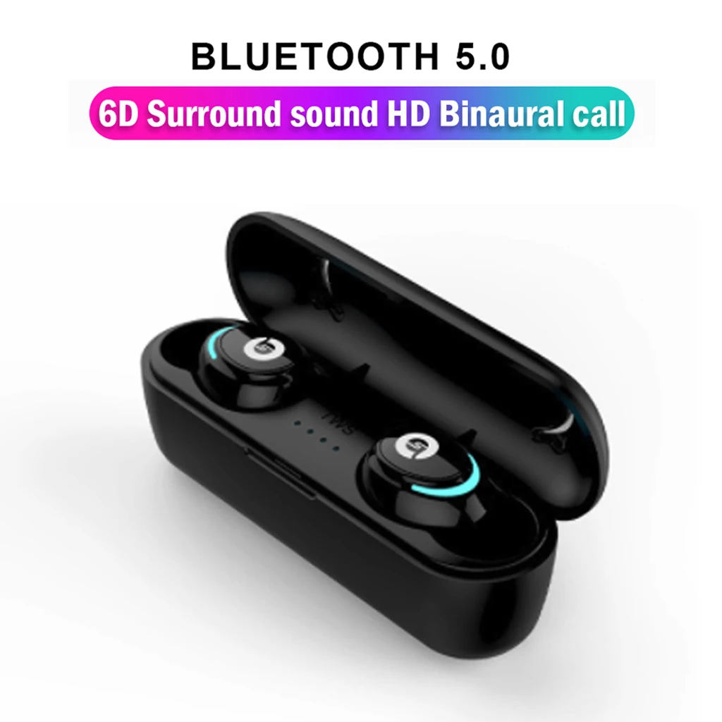 

AIR01 TWS Earphones Bluetooth 5.0 Wireless Earphones Low Power 6D Stereo Hand-Free Sport Earbuds Lightweight Headset With Mic