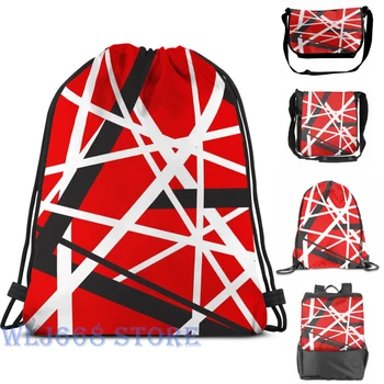 

Funny graphic print shoulder Bags women EVH 5150 STRIPES Single shoulder backpack travel for men Gym Bag