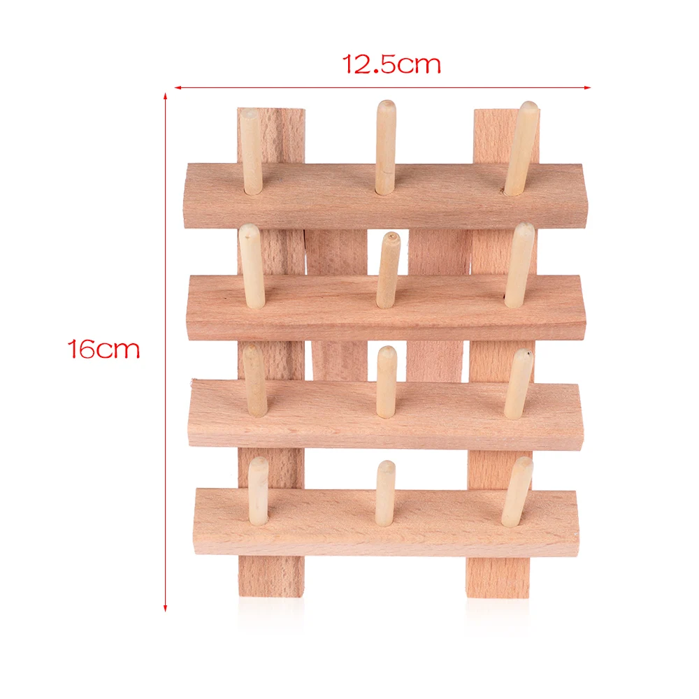 12 осевой деревянный ниток портной стеллаж Премиум резной шкаф катушка Органайзер деревянный резной шкаф катушка швейный органайзер для хранения Holde