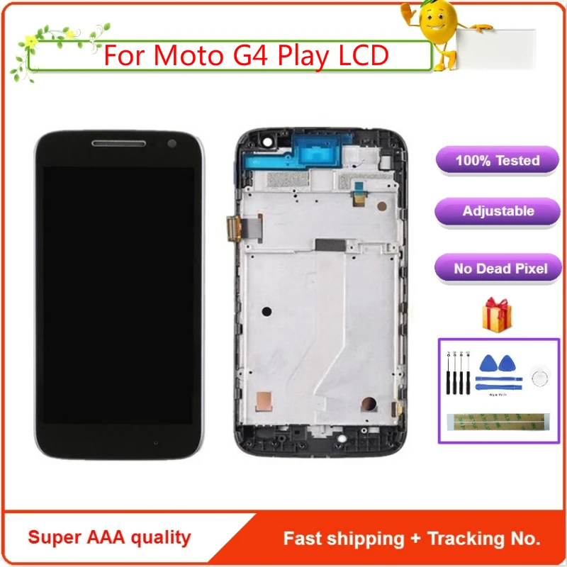 Для Motorola G4 играть ЖК дисплей Дисплей + Сенсорный экран дигитайзер для сборки с