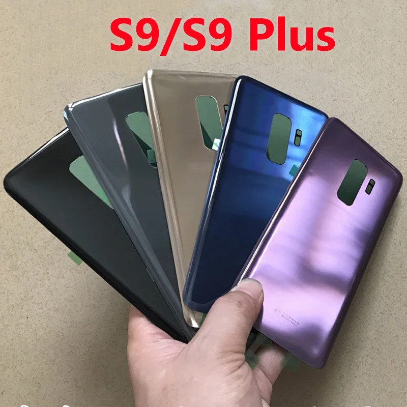 Крышка батарейного отсека для SAMSUNG GALAXY S9 G960 G960F Задняя стеклянная крышка + S9P PLus G965
