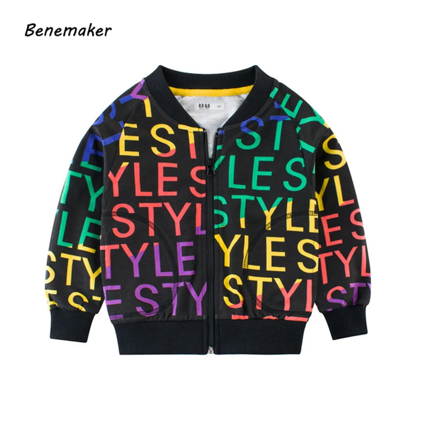 

Benemaker New Spring Bomber Jacket For Boy Children's Jackets Outdoor Sports Windbreaker Clothes Baby Outerwear Kids Coats YJ041