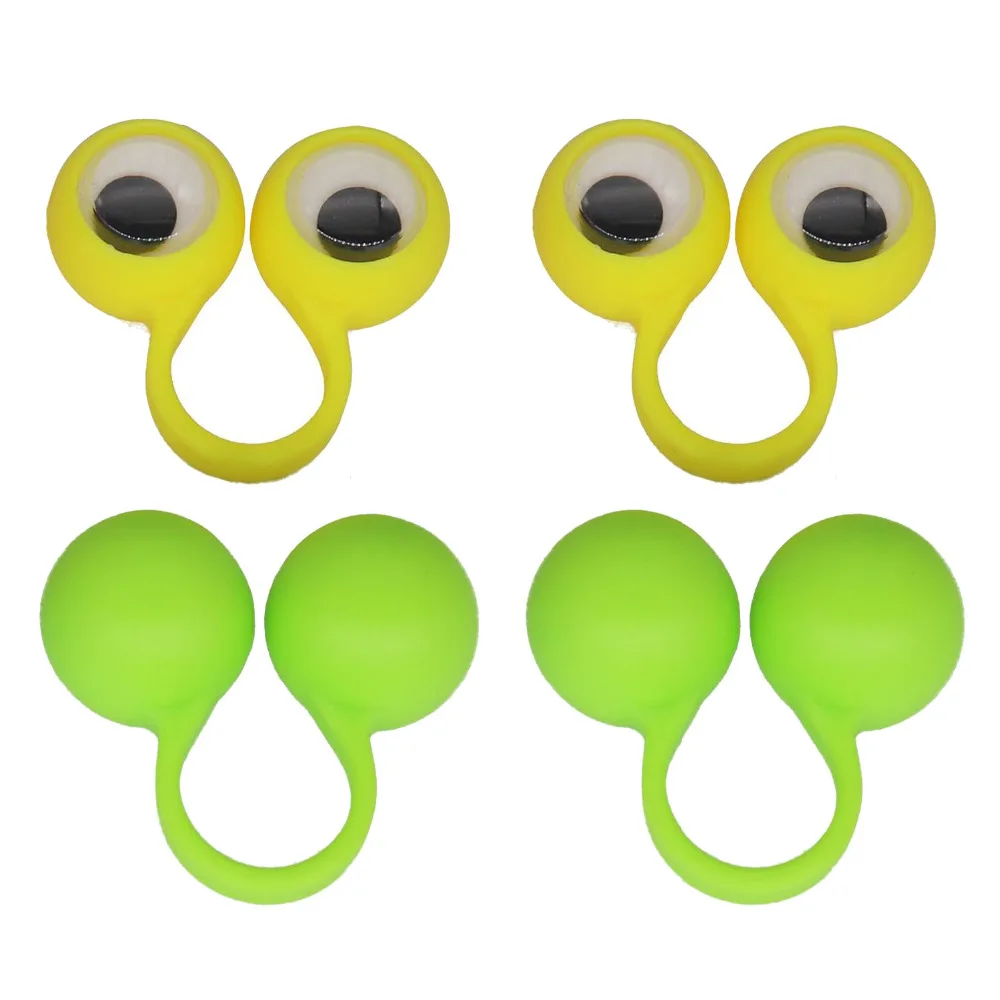10 шт милые большие глаза пальчиковые куклы Googly глаза кольца с вигглями Глазные яблоки сувениры Поставки игрушки для детей игрушки случайный цвет