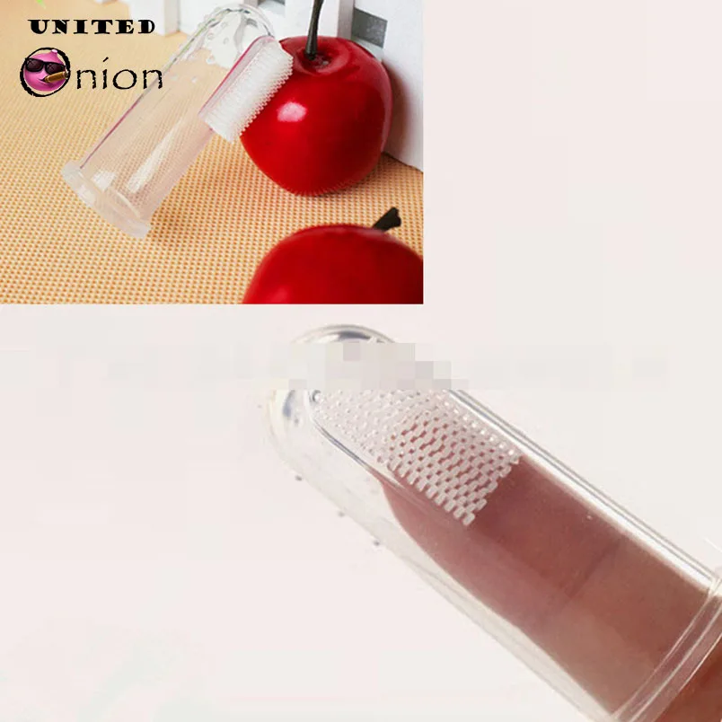 

hot Baby Finger Toothbrush Teeth Clear Massage Silicone Children Useful healthy Rubber Cleaning Gum train Brush Massager infant