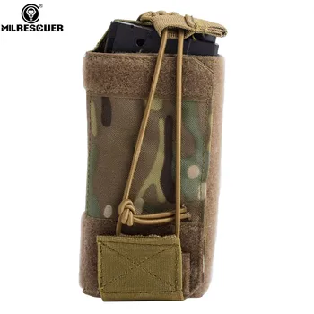 

MILRESCUER Tactical Magazine Pouch Cordura Molle Adjustable 5.6 inches phone Clip Holster Airsoft for Hunting Fishing Camping