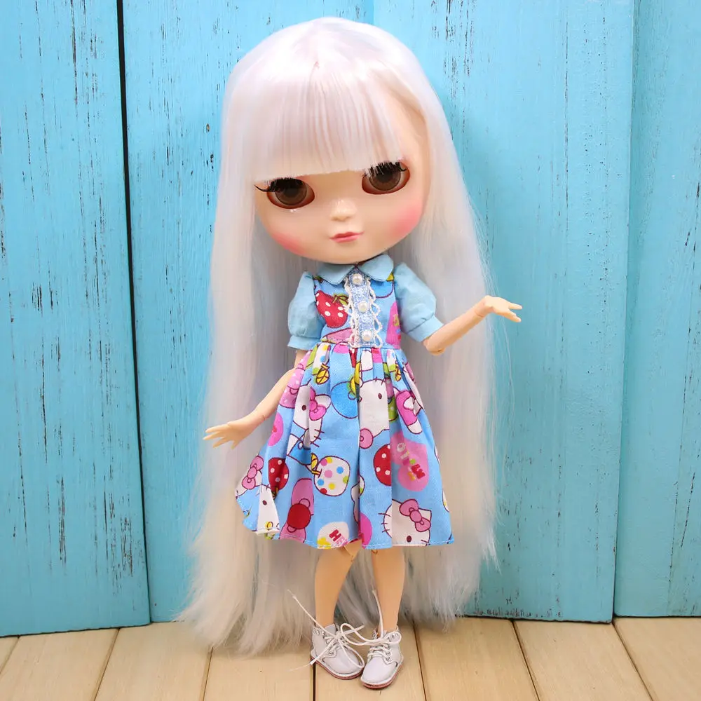 Серия кукол ICY Naked No.BL136 белые прямые волосы такие же как у Blyth с макияжем тело Azone