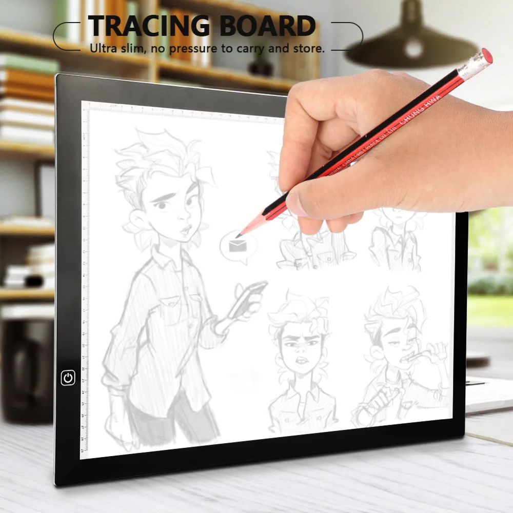 

Portable A3 LED Light Pad Board Drawing Copy Board Drafting Graphics Tablet Table Pad Panel with Brightness Control Function