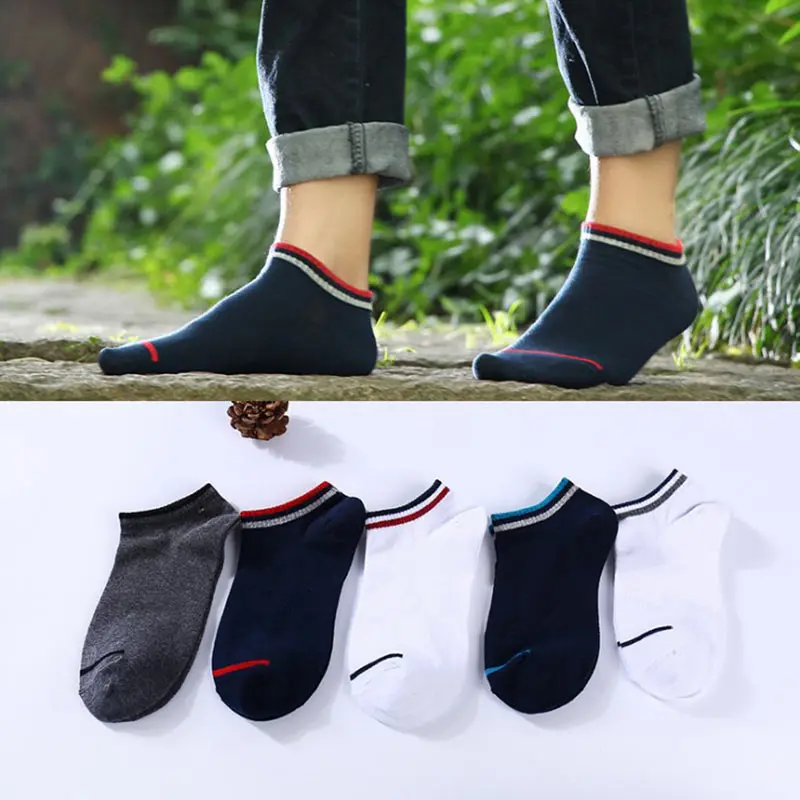 1Pair Harajuku Socks Men Summer Thin Cotton Ankle Socks Skarpetki Fashions Casual Comfortable Short Boat Calcetines Hombre (8)