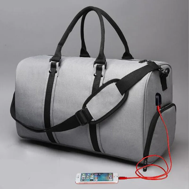 

Men Waterproof Travel Bag Carry on Luggage handbag Gym Duffel Bags Travel Tote Large Weekend Bag Overnight Rusksack Charger 2019