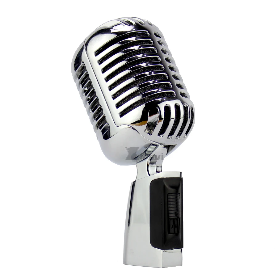 Роскошный Металлический профессиональный микрофонный Вокальный динамический Ретро винтажный микрофон для ПК караоке микшер аудио студия видео КТВ Синг DJ