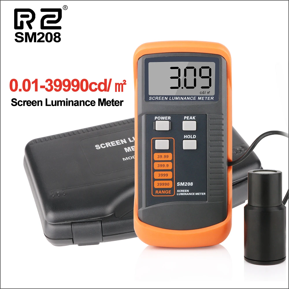 

RZ Screen Luminance Meter Fluorescent Screen Portable Transmission Range 0.01-39990 cd/m2 TV Screen Brightness Tester