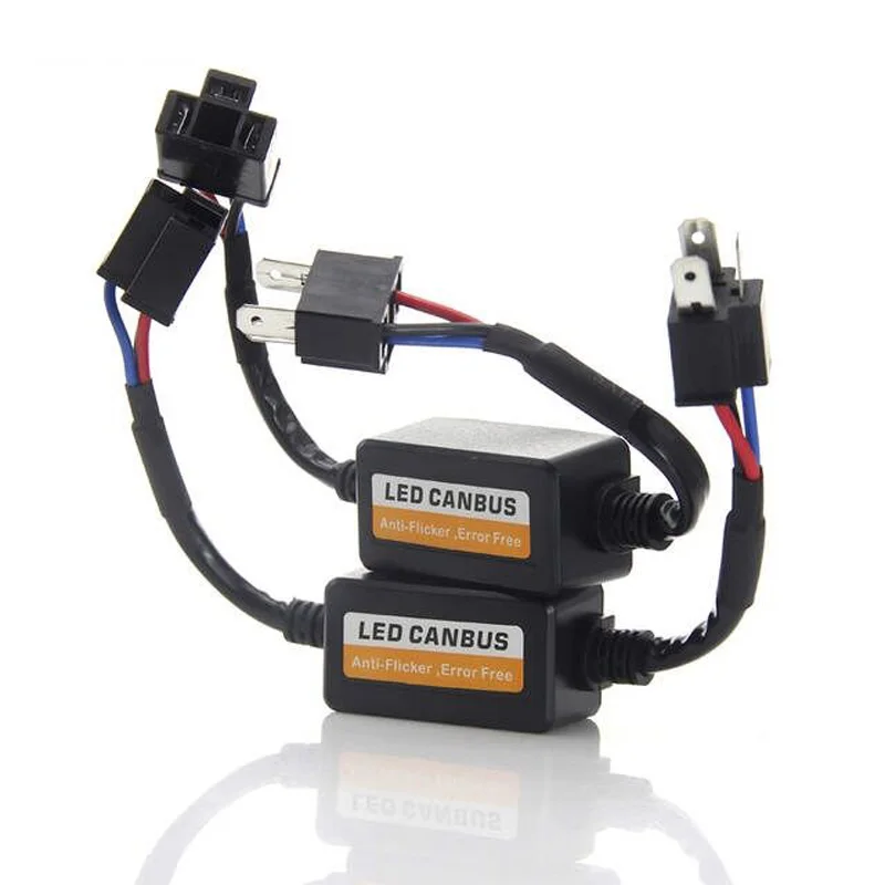 

Pair H4/HB2/9003 H1 H3 H7 H11 Led Headlight Canbus Decoder Error Free Load Anti-flicker Resistor Car Warning Canceller Capacitor