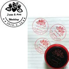 45/50 мм изготовленный на заказ Свадебная Печать Самостоятельная Заправка чернилами светочувствительное уплотнение штампа на заказ для пригласительных билетов