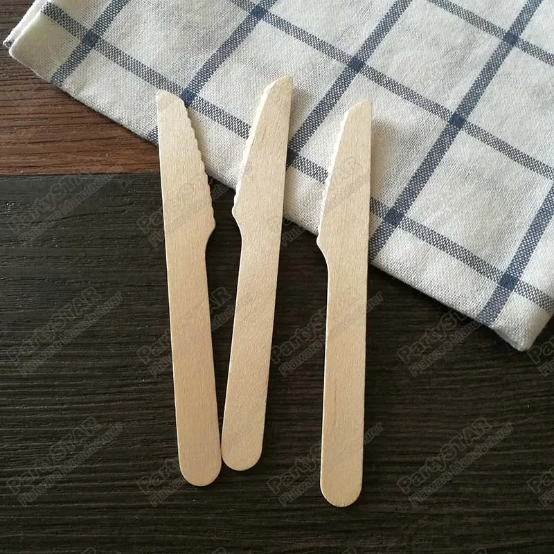 14325# дюймовый, 5,5-дюймовый 14 см одноразовый деревянный нож естественная Защита окружающей среды может быть настроен логотип нож для хлеба