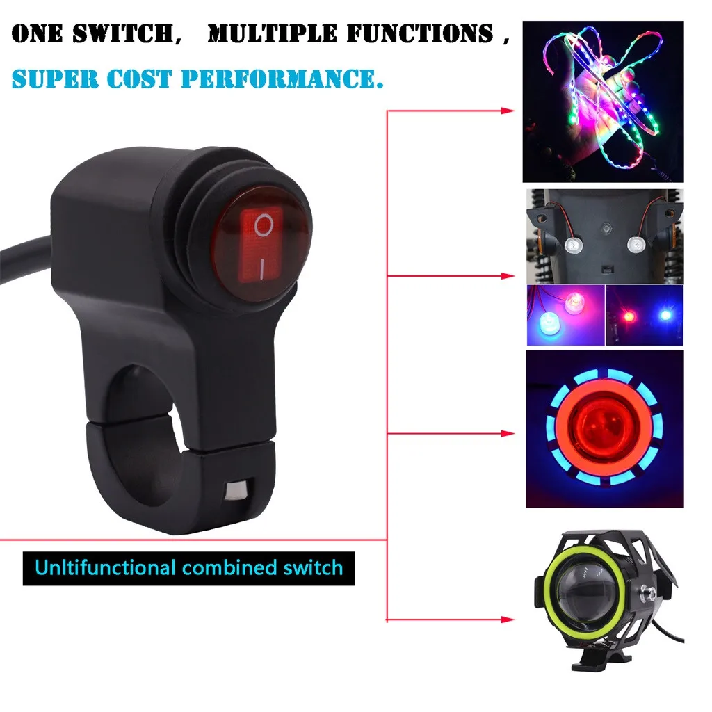 Аксессуары для франшиза, руль мотоцикла, водонепроницаемые переключатели, кнопка питания, переключатель для фар, противотуманных фар, для мотоцикла, мотора, квадроцикла, велосипеда#29