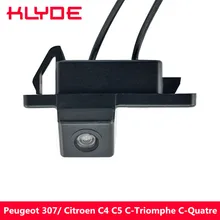 KLYDE Night Vision Car Rear View Reverse Parking Camera For Peugeot 307 Hatchback/ Citroen C4 C5 C-Triomphe C-Quatre Hatchback