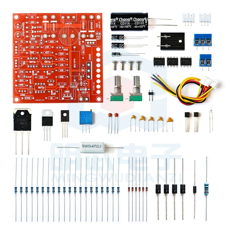 

0-30V 2mA-3A DC Regulated Power Supply DIY Kit Continuously Adjustable Current Limiting Protection for school education lab