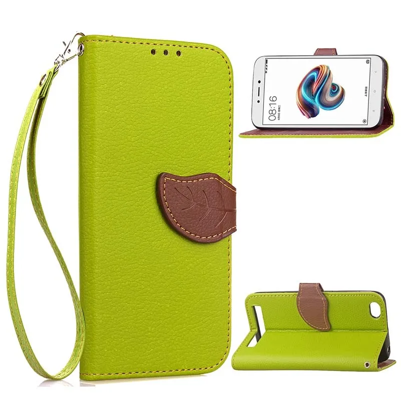

BEFOSPEY Leaf Leaves Magnetic Wallet Pu Leather Phone Case For Xiaomi Redmi 5A