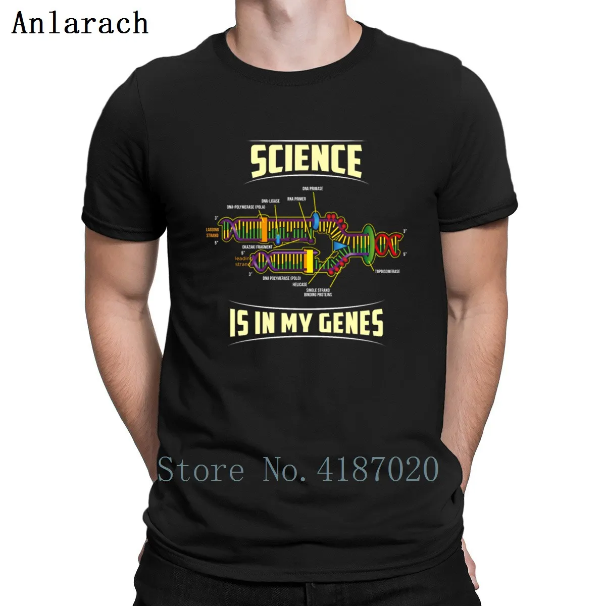 

Biology Science Is In My Genes Dna Teacher Student Hiphop Tops Normal Funny Casual Tshirt For Men Short Sleeve Customize Homme
