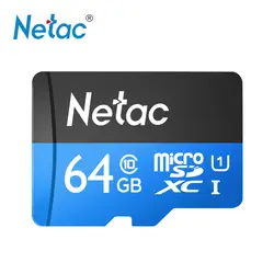 Netac P500 класс 10 64G Micro SDXC TF флэш-карта памяти для хранения данных Высокая скорость до 80 МБ/с