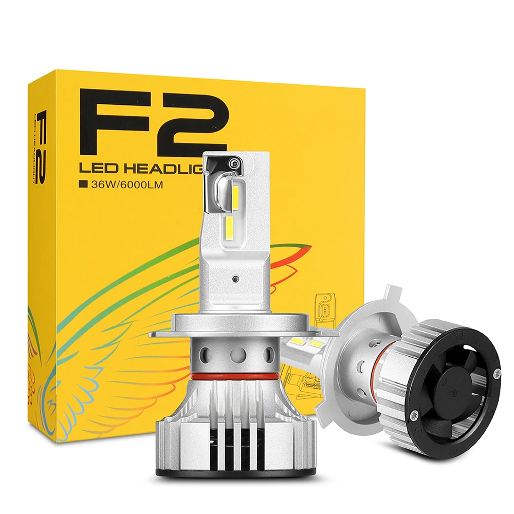 Автомобильные фары F2 H4 H7 светодиодный H8/H11 HB3/9005 HB4/9006 H1 H3 9012 H13 9004 9007 72 Вт 6000 лм K