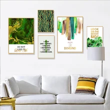 Landscape Mountain Wall Art Canvas Painting Leaf Nordic Poster Forest Pictures For Living Room Agate Prints Home Decor Unframed