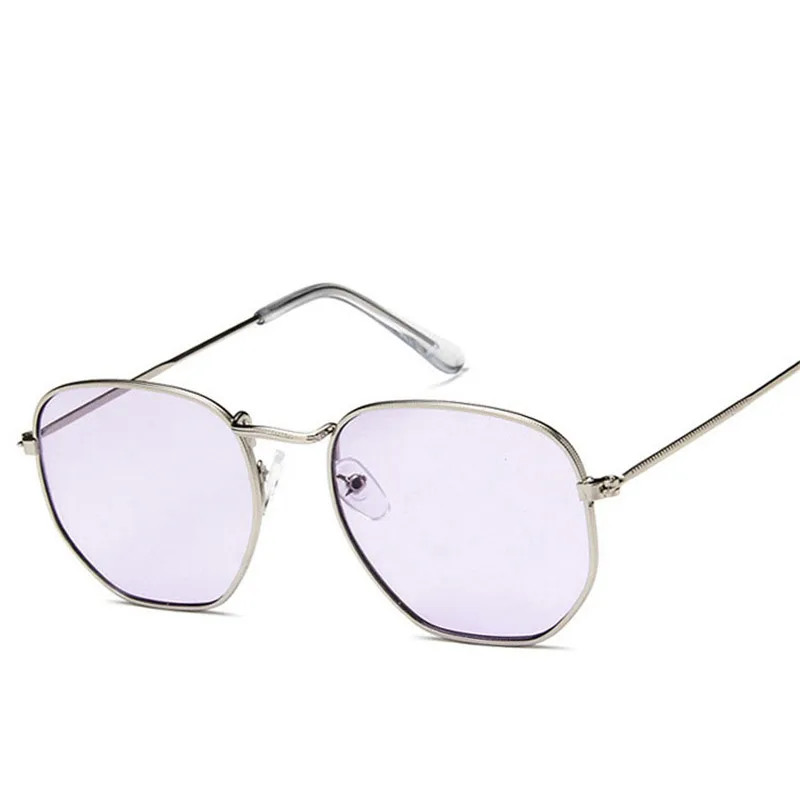 Yoovos летние Зеркальные Солнцезащитные очки женские/мужские модные металлические солнцезащитные очки Женские Классические брендовые дизайнерские очки зеркальные Oculos De Sol - Цвет линз: Silver OceanPurple