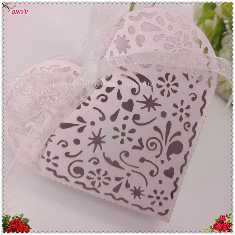 10Pcsset Love Heart Party Wedding Hollow Carriage Baby Shower Favors Gifts Candy Boxes Love shape 5Z (19)