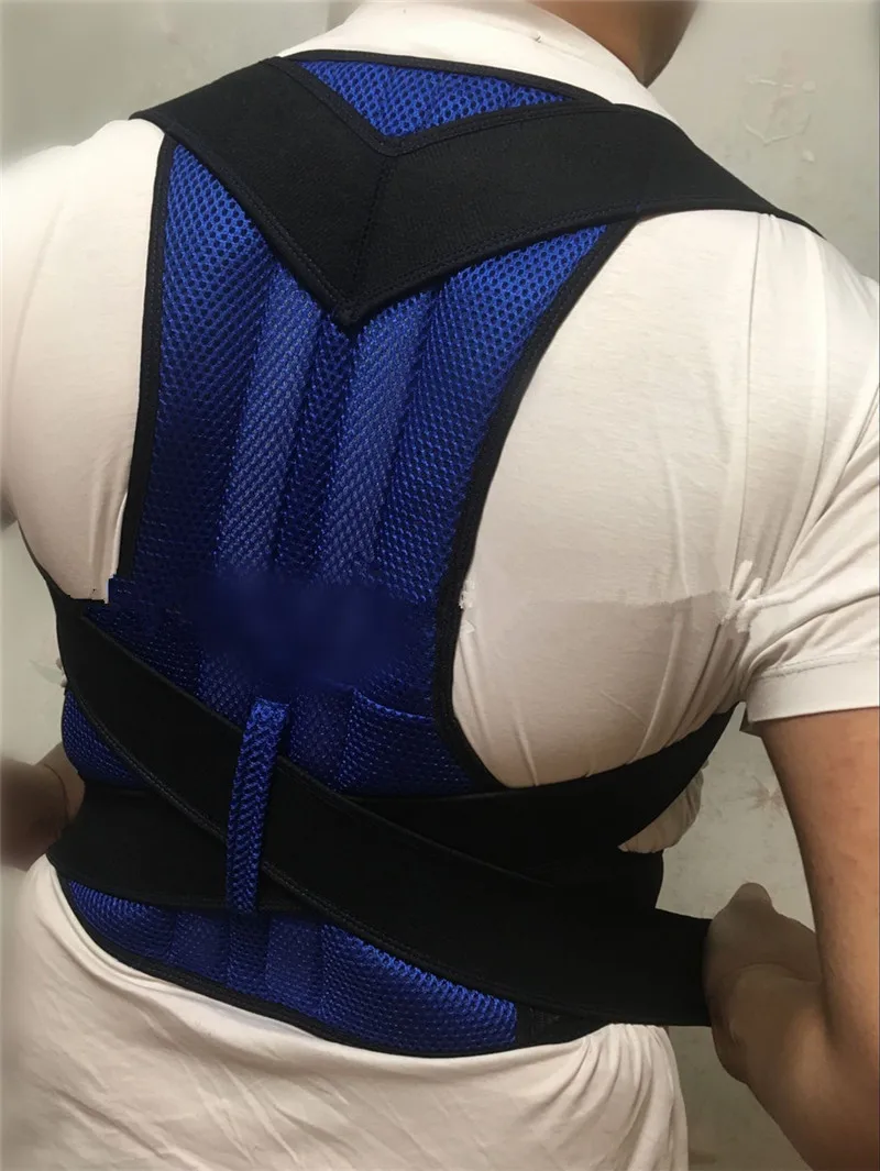  Mens Body Shaper Vest Back Posture Corrector Brace Belts Lumbar Support Spine Back Correction Fajas