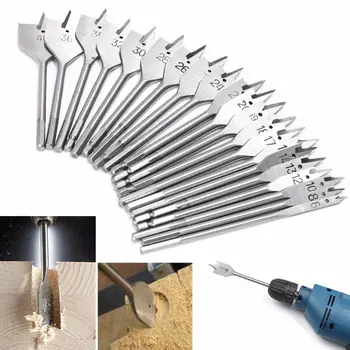 

6-40mm Flat Drill Long High Carbon Steel Wood Flat Drill Set Woodworking Spade Drill Bits Durable Woodworking Tool Sets