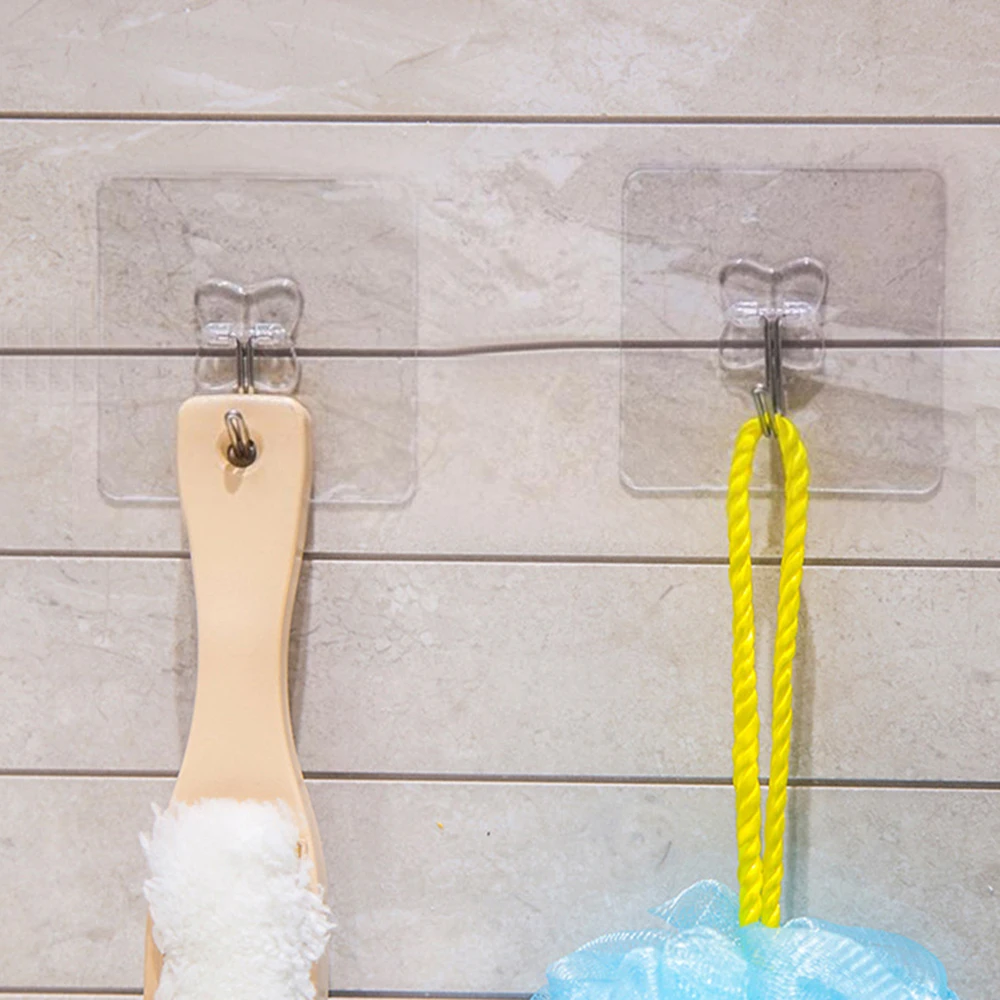 1 шт. прозрачная настенная вешалка на присоске, крючок для ключей, вешалки на дверь, вешалка для одежды, вешалка для полотенец, держатель для кухонного хранения