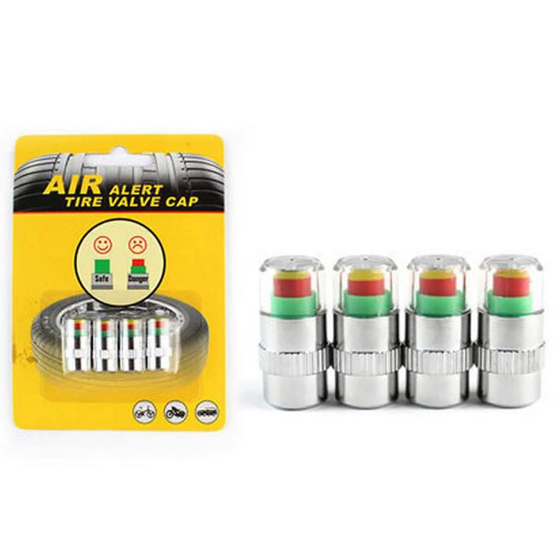

Car air alert tire valve caps tire pressure sensor 2.4bar 36psi wheel tyre monitor indicator eye alert diagnostic tools kit