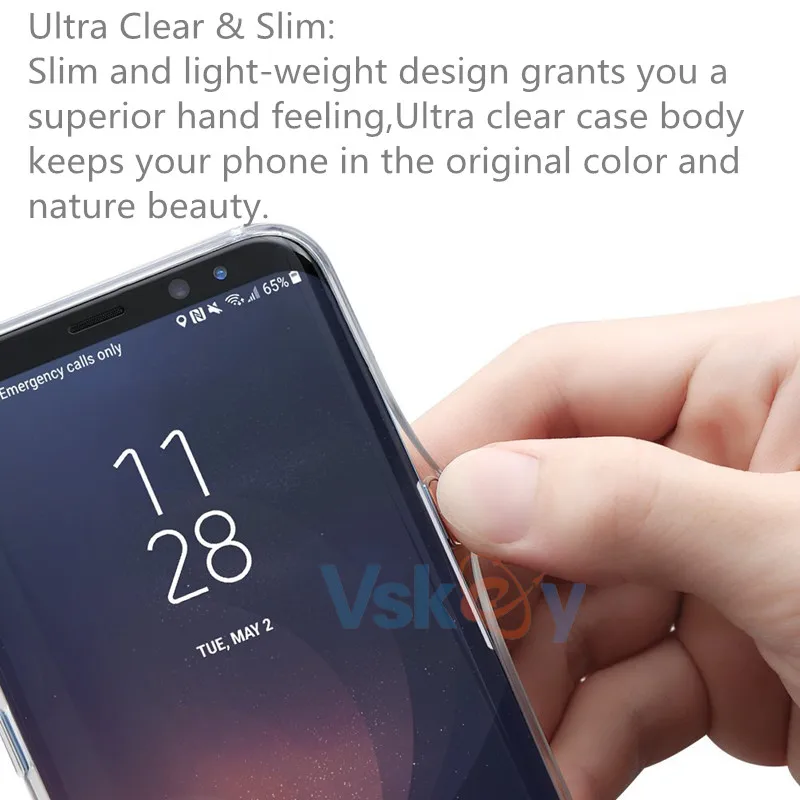 Case de Telefone para o Iphone Fina e Transparente Vskey Alta Brilhante Tpu 6 s 7 Plus Ultra Macio Silicone Tampa Traseira 8 5s se x 100 Pcs 5 Meia-embrulhado Casos